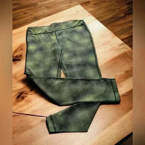 Xersion Women’s Leggings Size XL Neon Green/Black MidRise Drawstring Waist